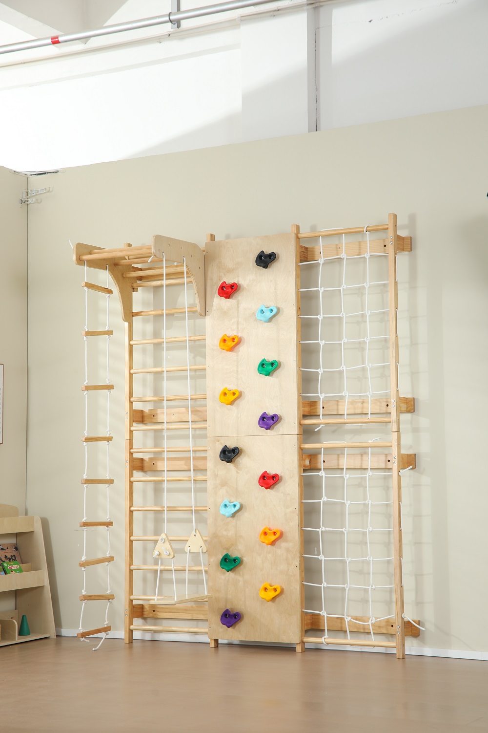 Kids Outdoor Monkey Bar Set - Dostępne od ręki drewniane drabinki do