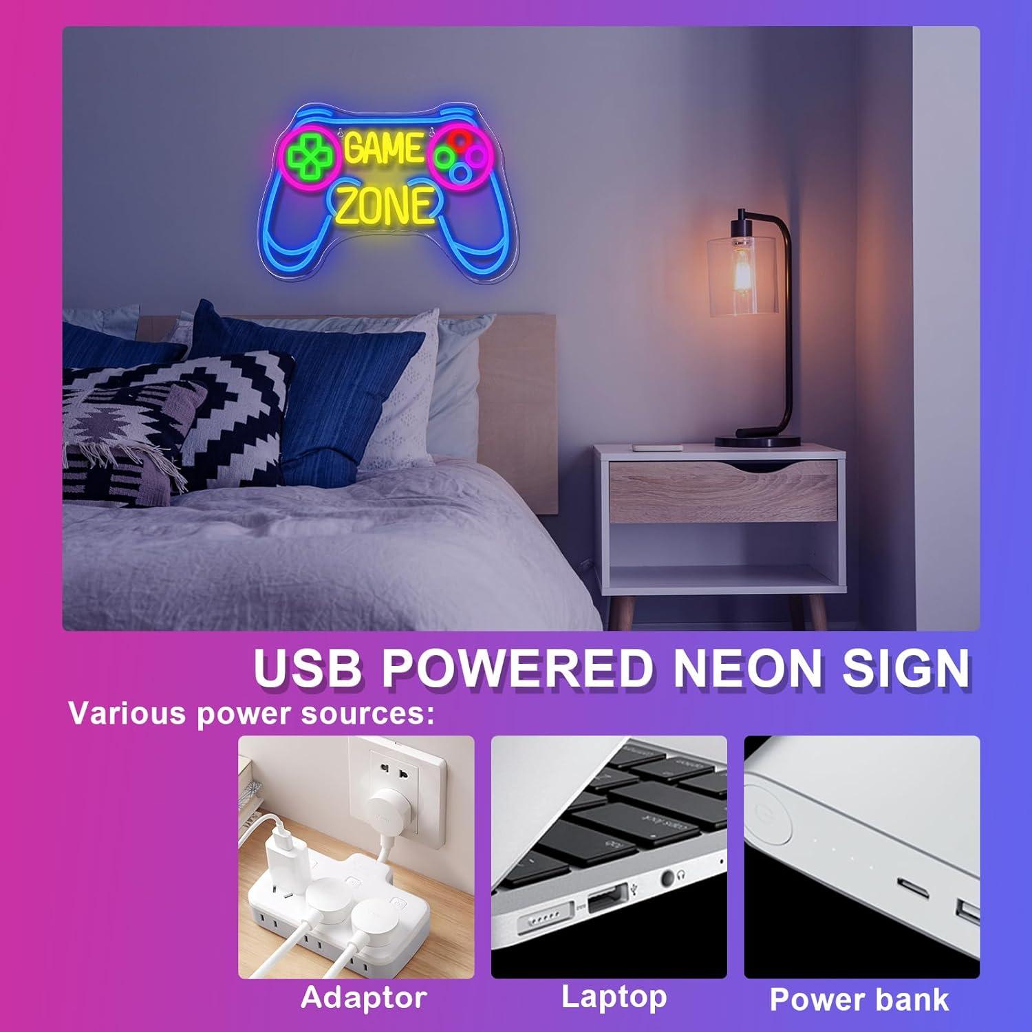 Neonowy Znak Game Zone, Ściemn – Kids Outdoor Zone recenzja i cena