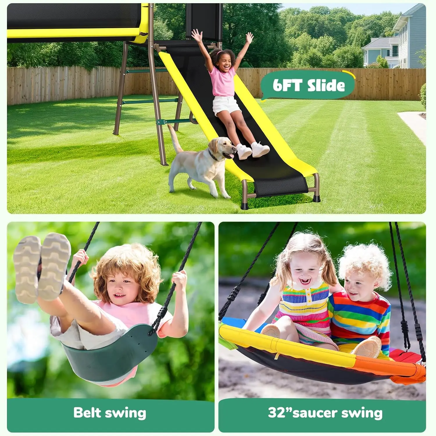 Zestaw huśtawek Hapfan o nośno – Kids Outdoor Monkey Bar Set recenzja i cena
