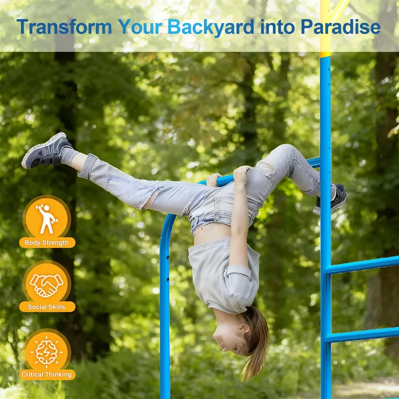 Duże, solidne drabinki do wspi – Kids Outdoor Monkey Bar Set recenzja i cena