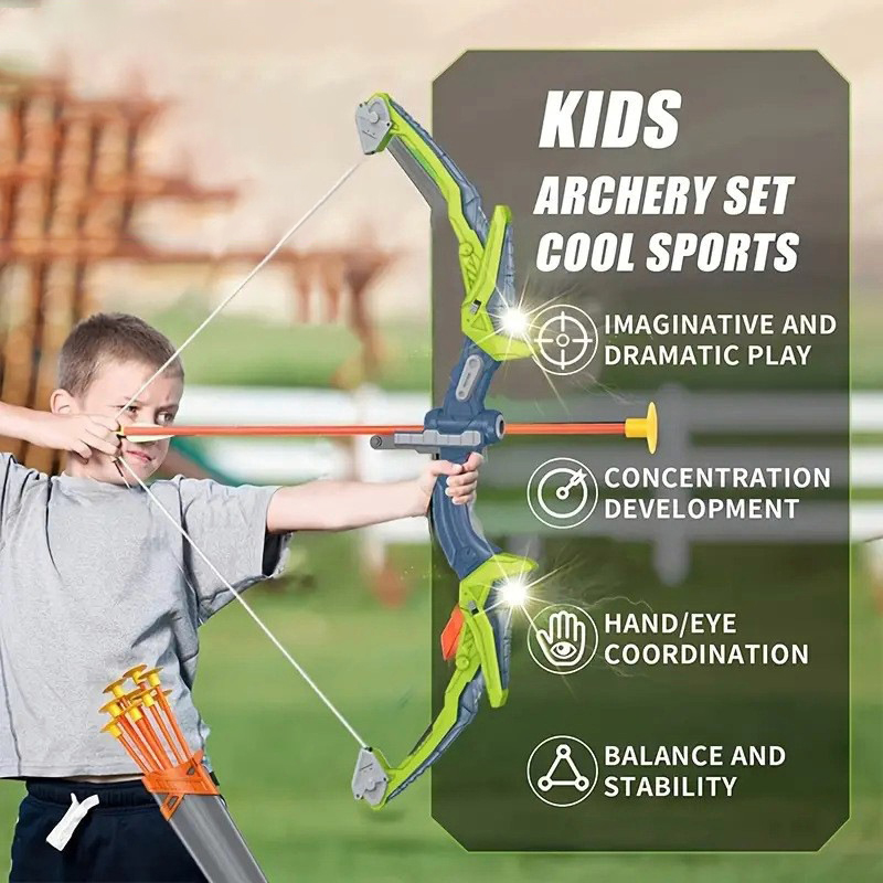 Zestaw łuku i strzałek dla dzi – Kids Outdoor Archery Set recenzja i cena