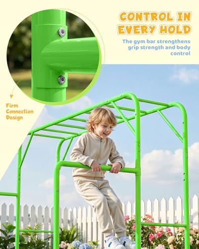 Zestaw drążków gimnastycznych  – Kids Outdoor Monkey Bar Set recenzja i cena