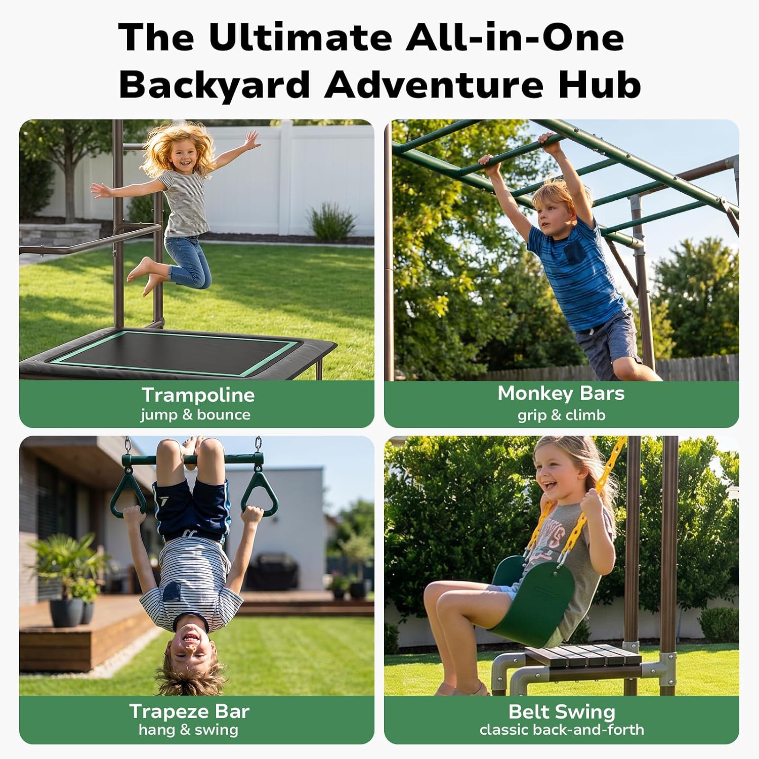 Zestaw huśtawek i drabinek dla – Kids Outdoor Monkey Bar Set recenzja i cena