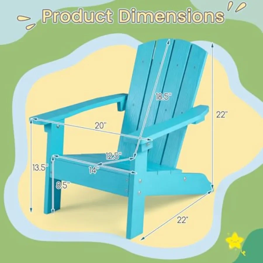 Zestaw 2 krzeseł Adirondack dl – Kids Outdoor Lawn Chair recenzja i cena