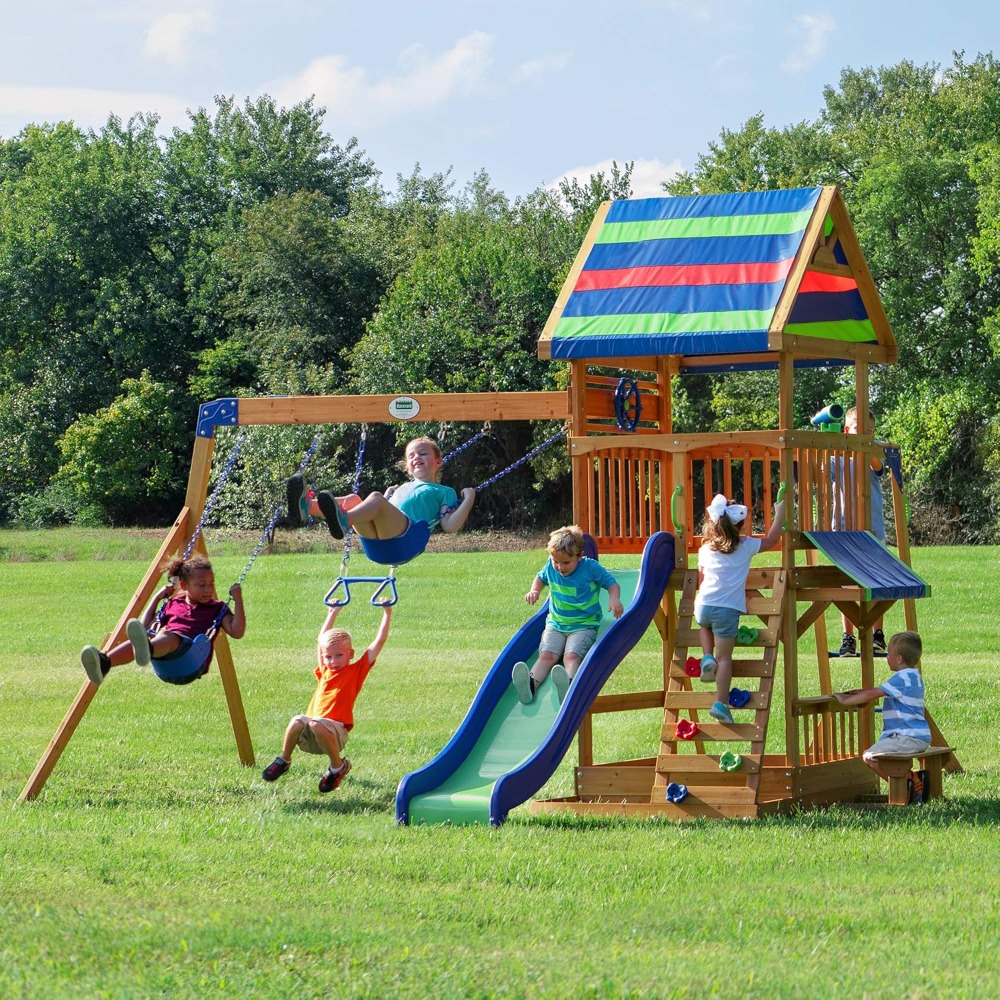 Huśtawka ogrodowa z drewna ced – Kids Outdoor Monkey Bar Set recenzja i cena